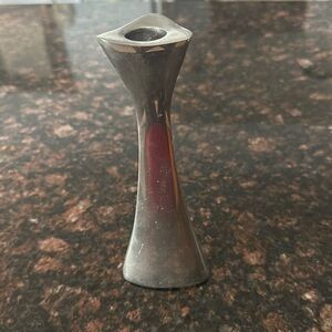 Nambe 595 vintage tri corner candlestick holder